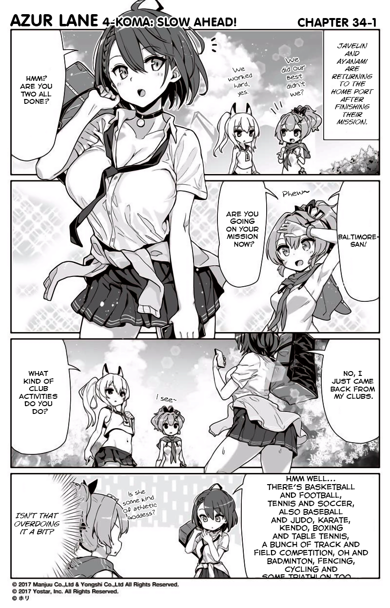 Azur Lane 4-Koma: Slow Ahead Chapter 34 - Picture 1