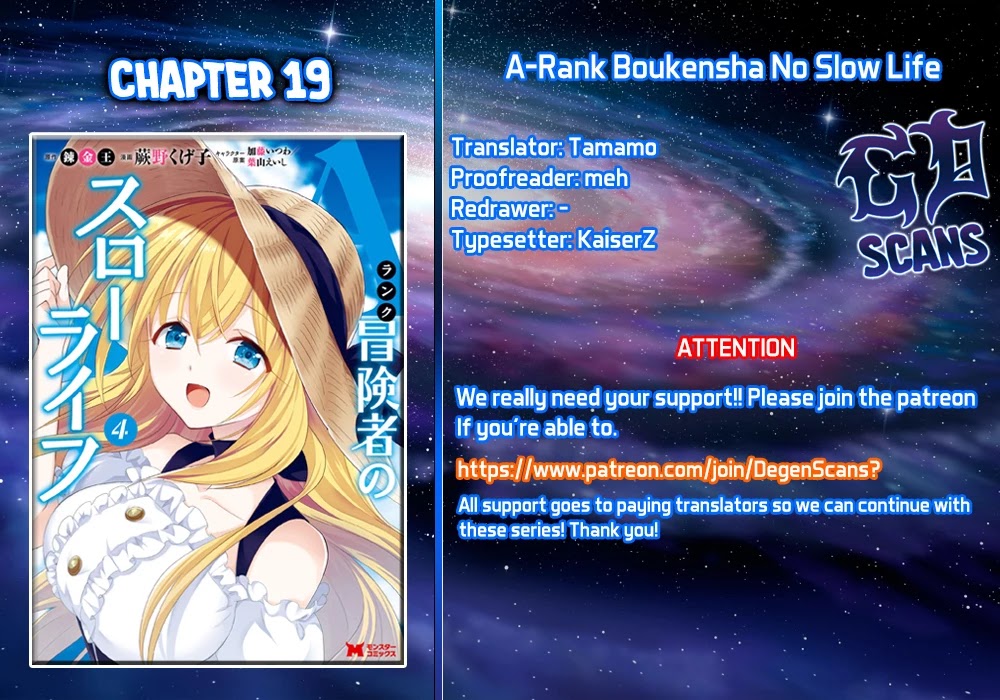 A-Rank Boukensha No Slow Life Chapter 19 - Picture 1