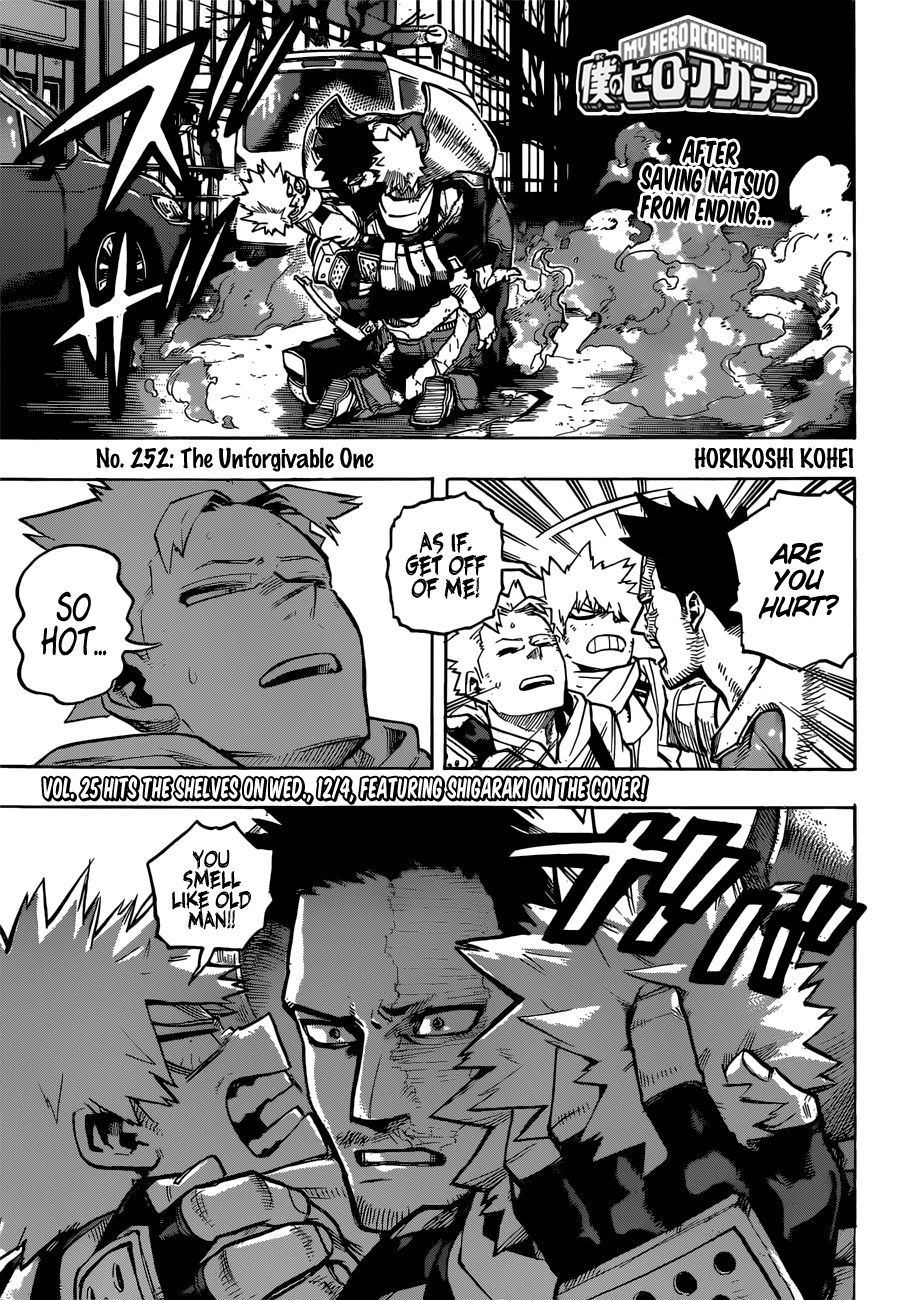 Boku No Hero Academia Chapter 252: The Unforgivable One - Picture 1