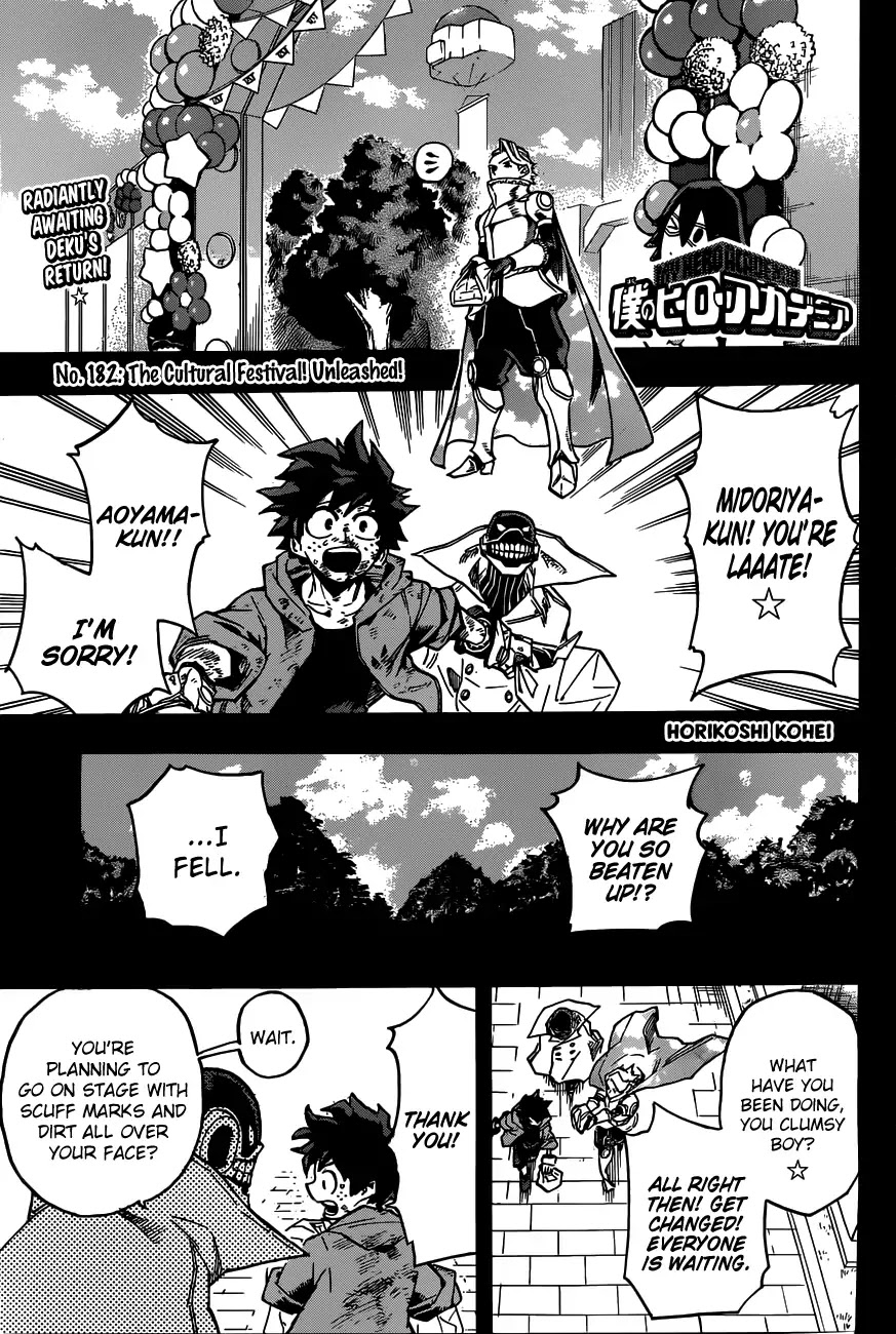 Boku No Hero Academia Chapter 182: The Cultural Festival! Unleashed! - Picture 1