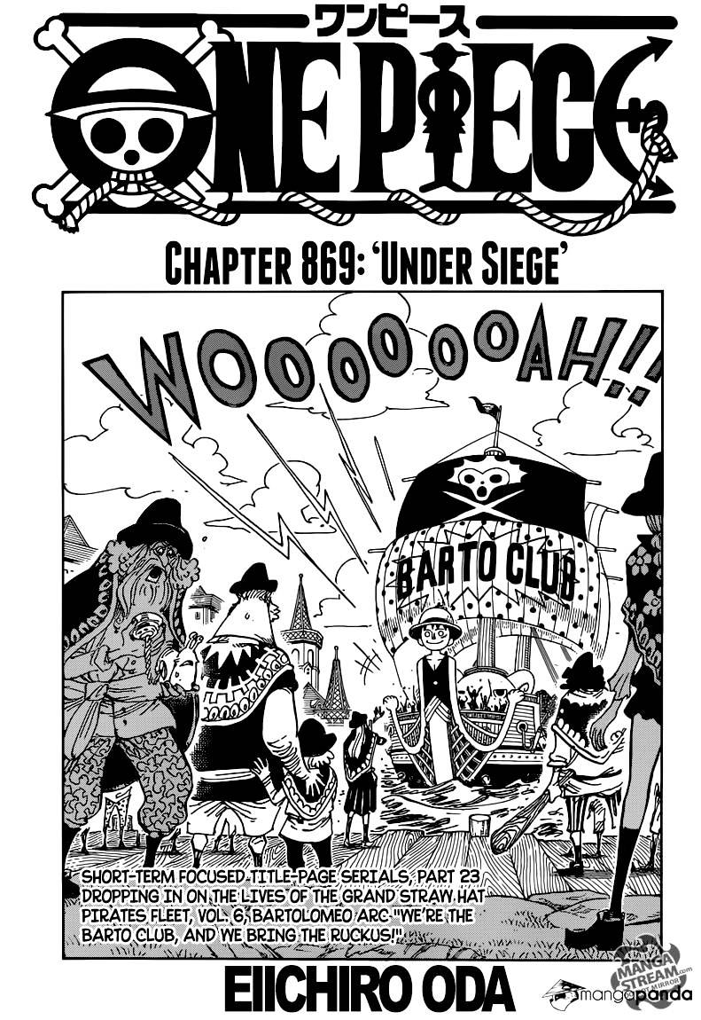 One Piece Chapter 869 : Under Siege - Picture 1