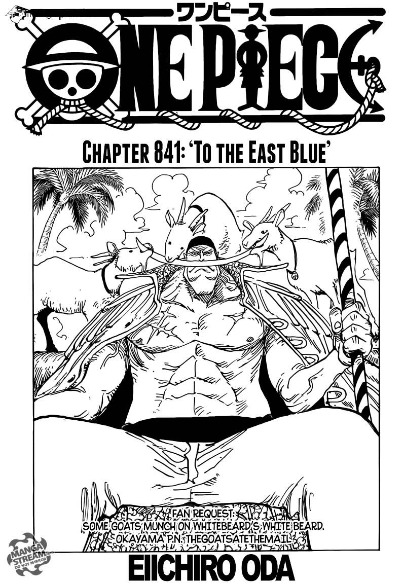One Piece Chapter 841 : To The East Blue - Picture 1