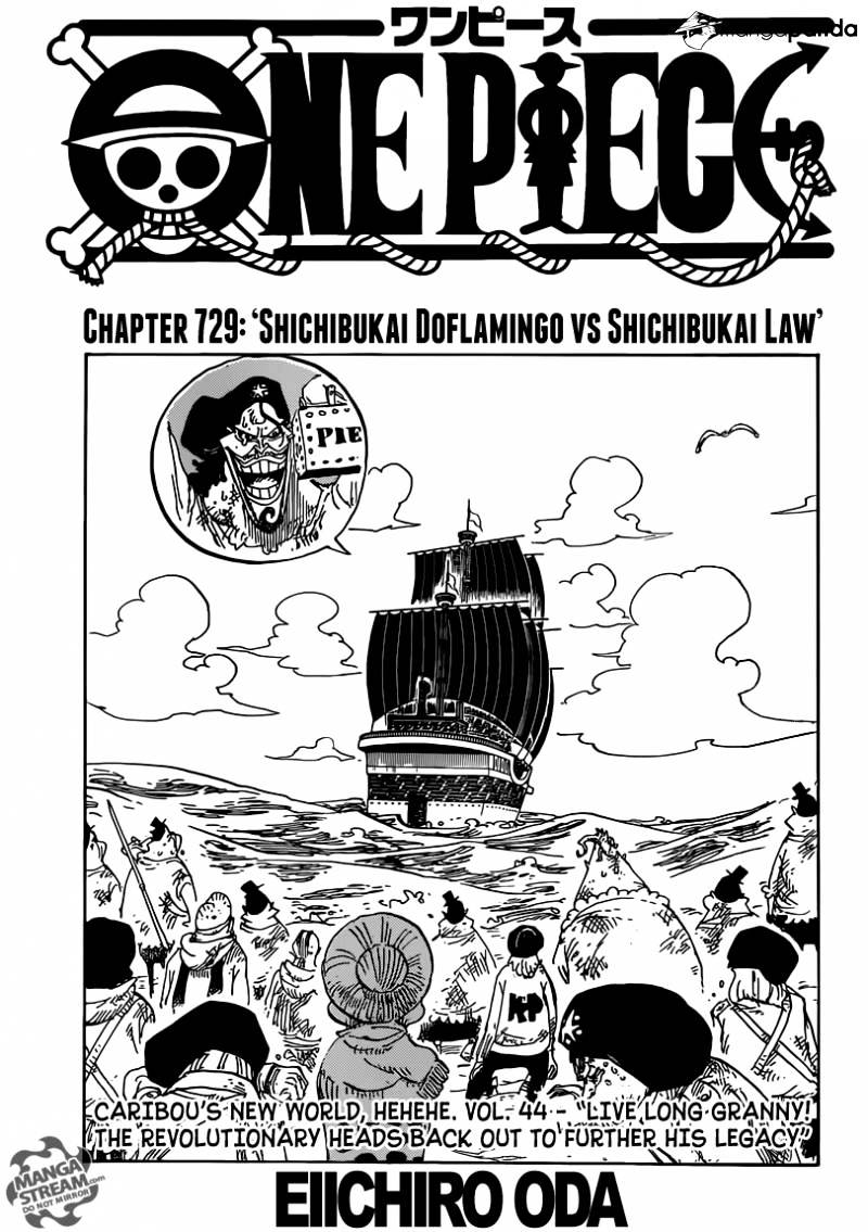 One Piece Chapter 729 : Shichibukai Doflamingo Vs Shichibukai Law - Picture 1