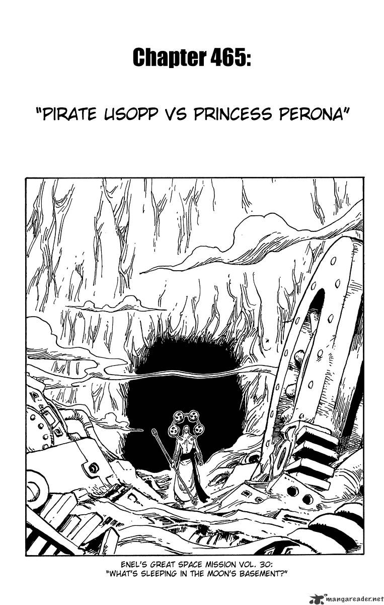 One Piece Chapter 465 : Pirate Usopp Vs. Mystrious Perona - Picture 1