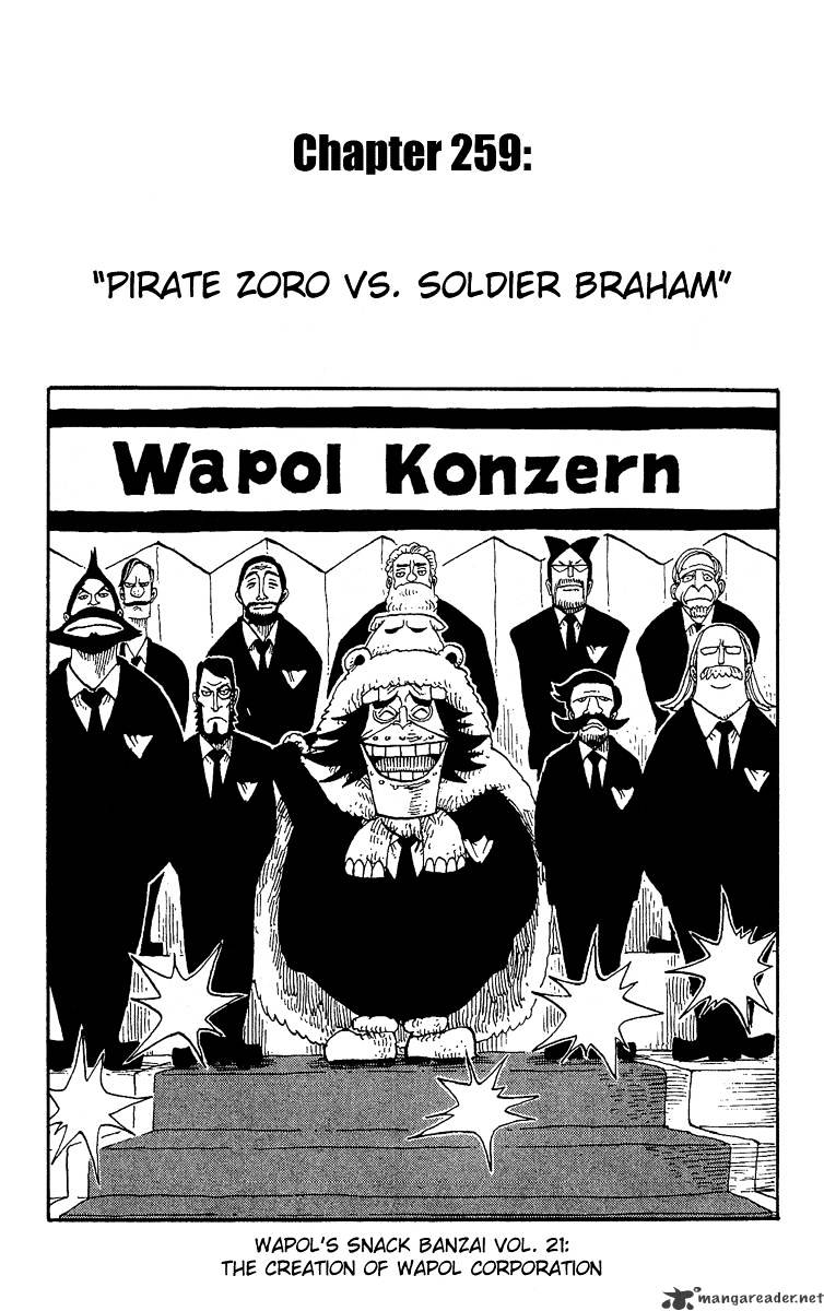 One Piece Chapter 259 : Zoro Vs Braham - Picture 1