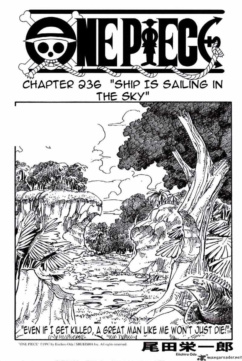 One Piece Chapter 236 : Ship Is Sailing In The Sky - Picture 1