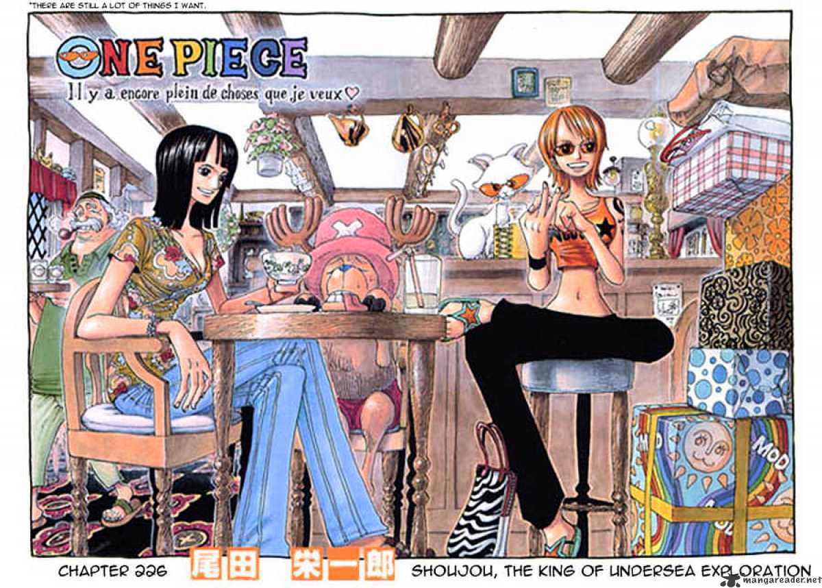 One Piece Chapter 226 : Shoujou, The King Of Undersea Exploration - Picture 1