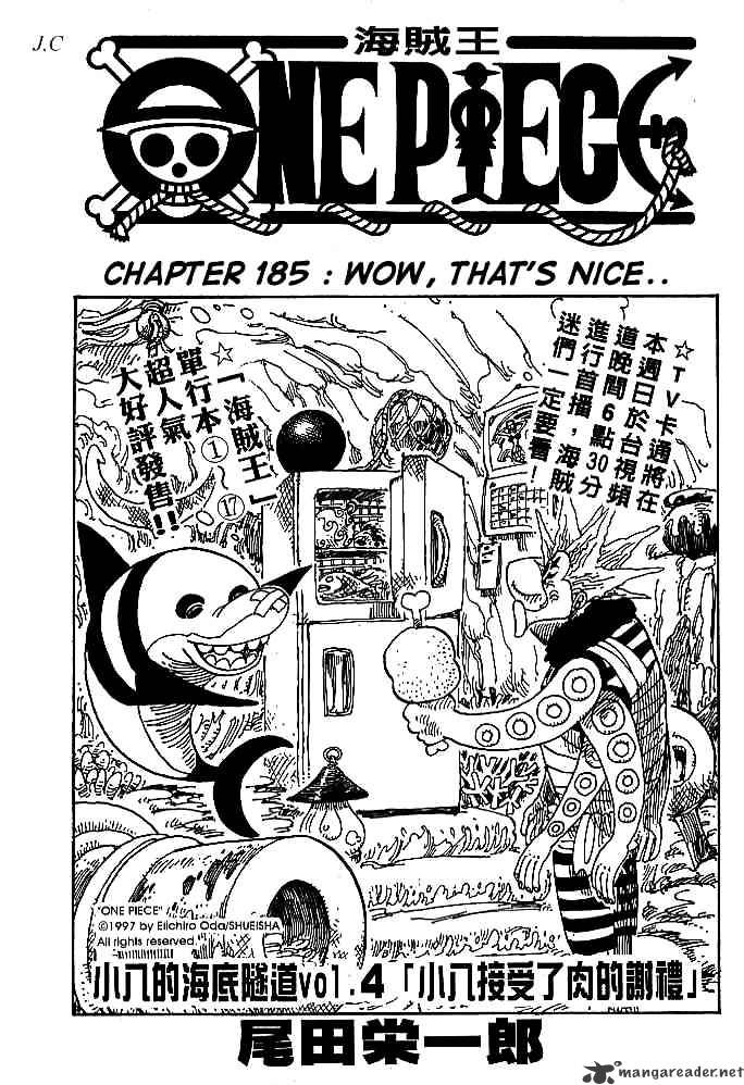 One Piece Chapter 185 : Wow, That S Nice - Picture 1