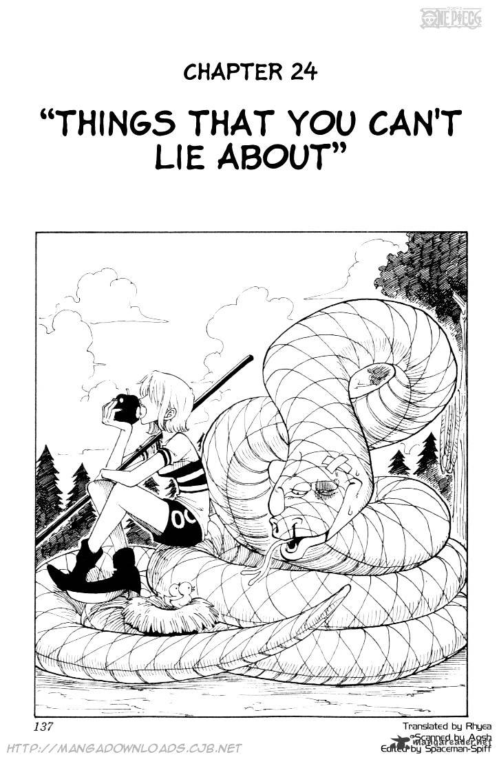 One Piece Chapter 24 : Things That You Cant Lie About - Picture 1