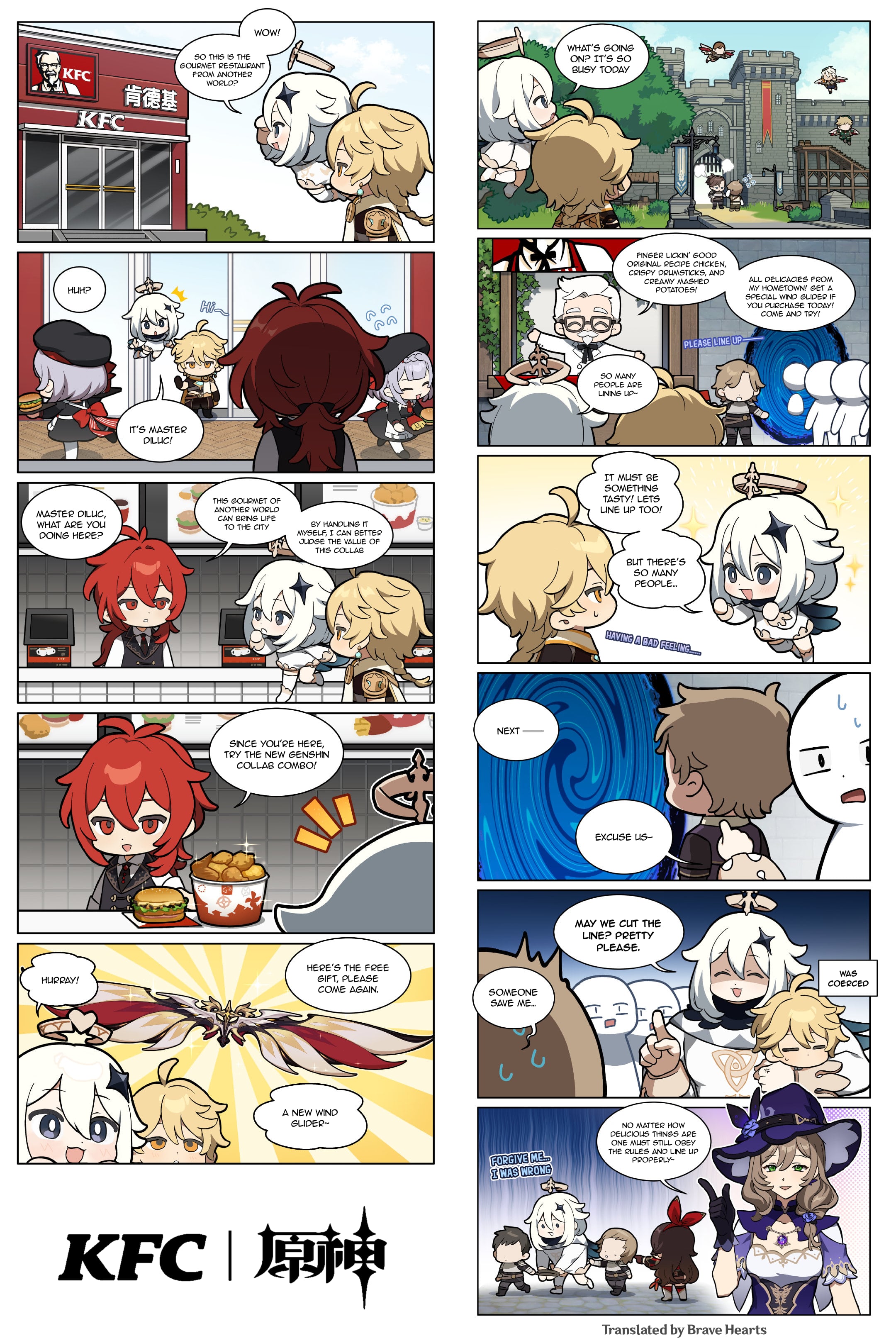 Genshin Impact 4-Koma Chapter 16.5: The Search For Good Food In Another World (Kfc Collab) - Picture 1