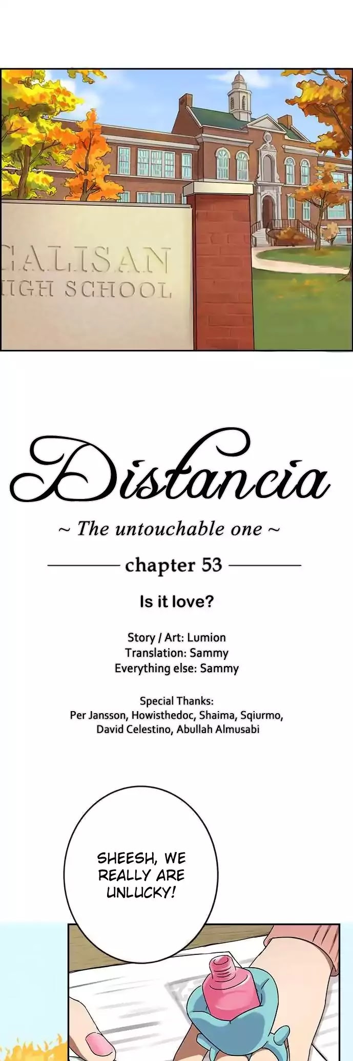 Distancia ~ The Untouchable One ~ Chapter 53: Is It Love? - Picture 1