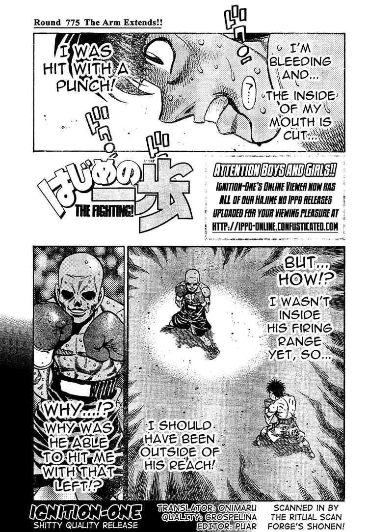 Hajime No Ippo Chapter 775 : The Arm Extends! - Picture 1
