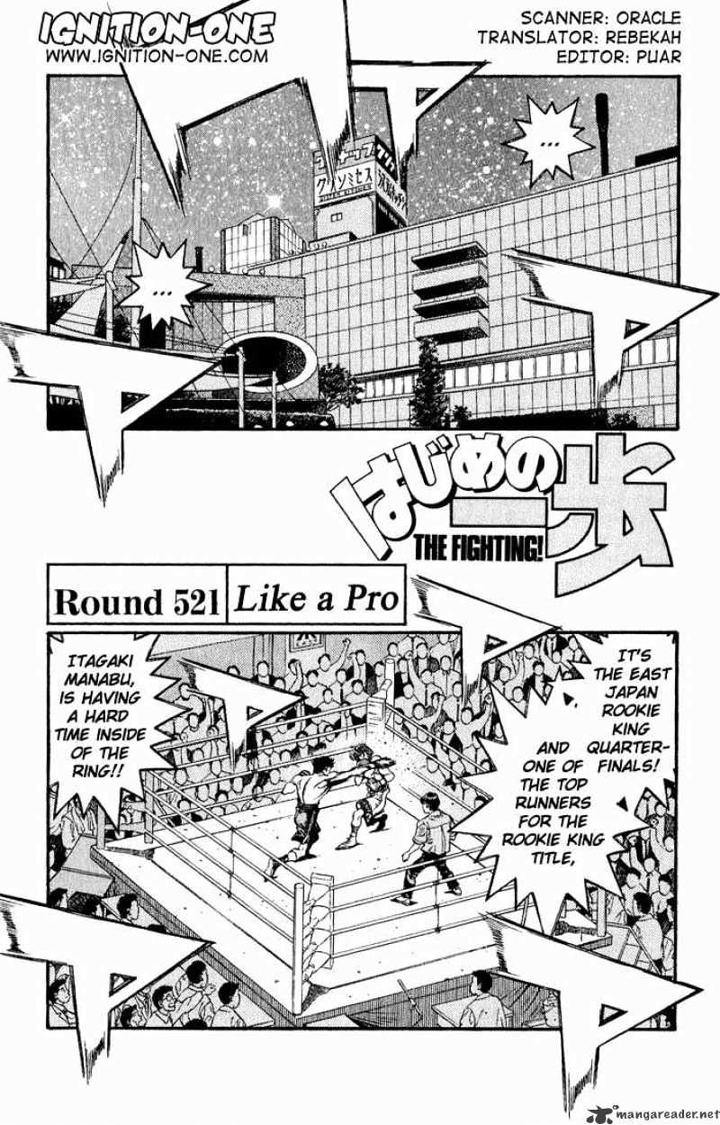Hajime No Ippo Chapter 521 : Face Of A Pro - Picture 1