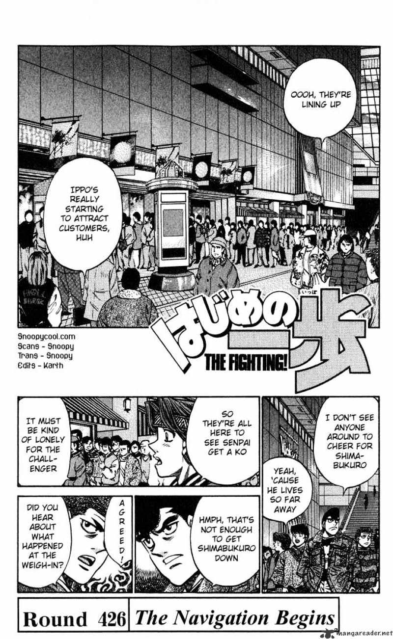Hajime No Ippo Chapter 426 : The Navigation Begins - Picture 1