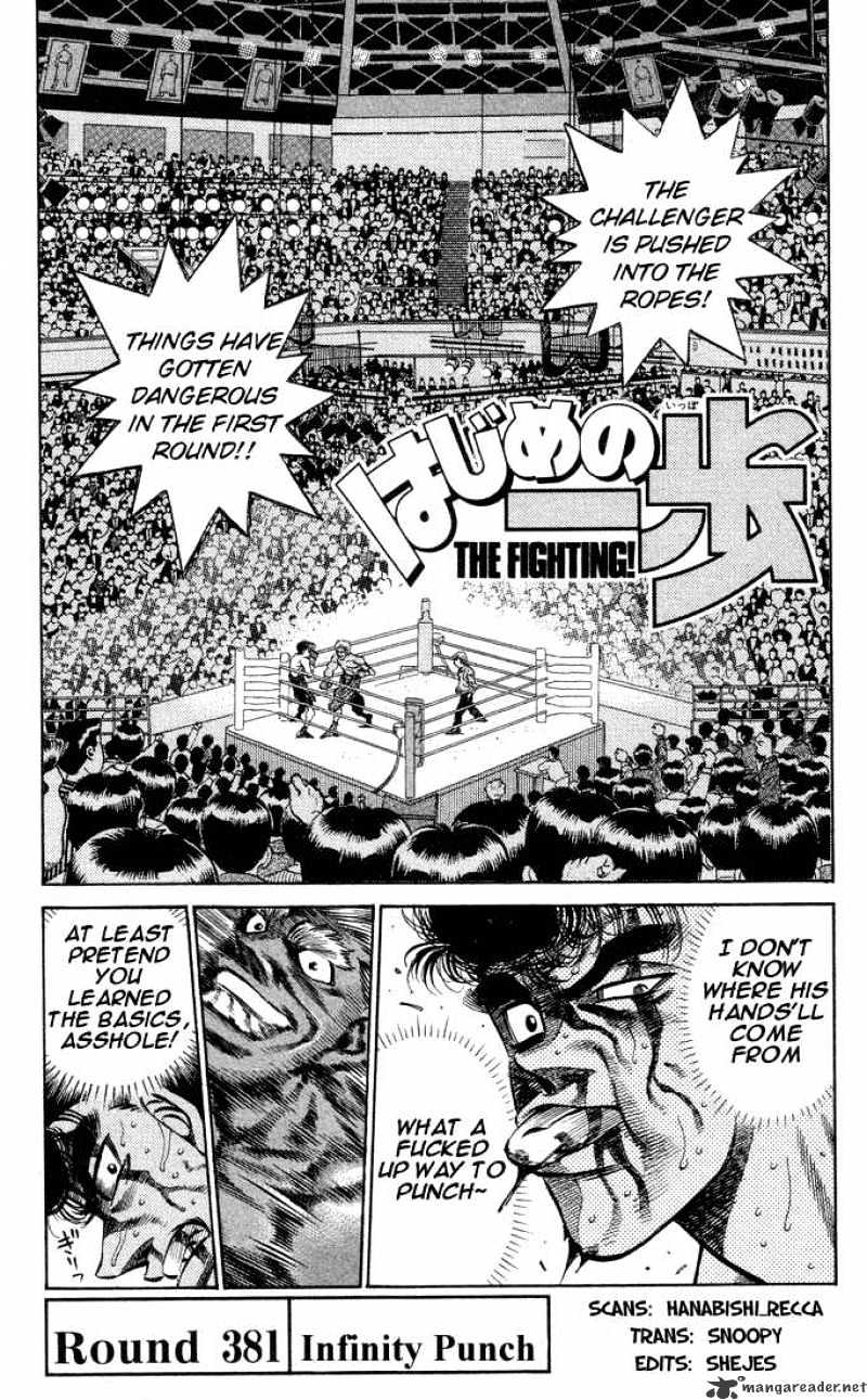 Hajime No Ippo Chapter 381 : Infinity Punch - Picture 1