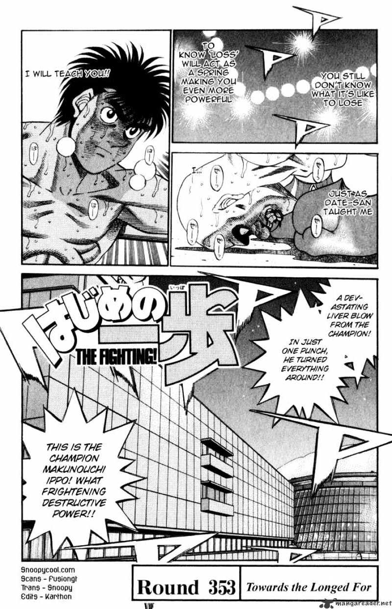 Hajime No Ippo Chapter 353 : Towards The Longed For - Picture 3