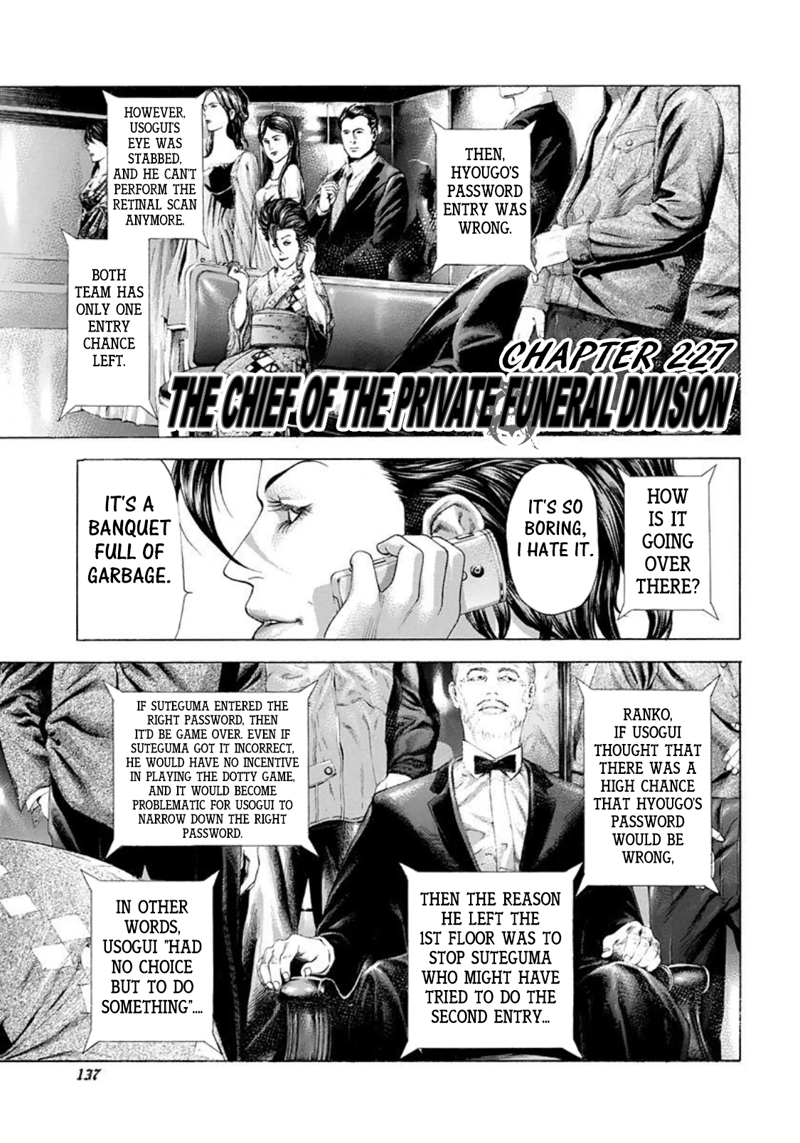 Usogui Chapter 227: The Chief Of The Private Funeral Division - Picture 1