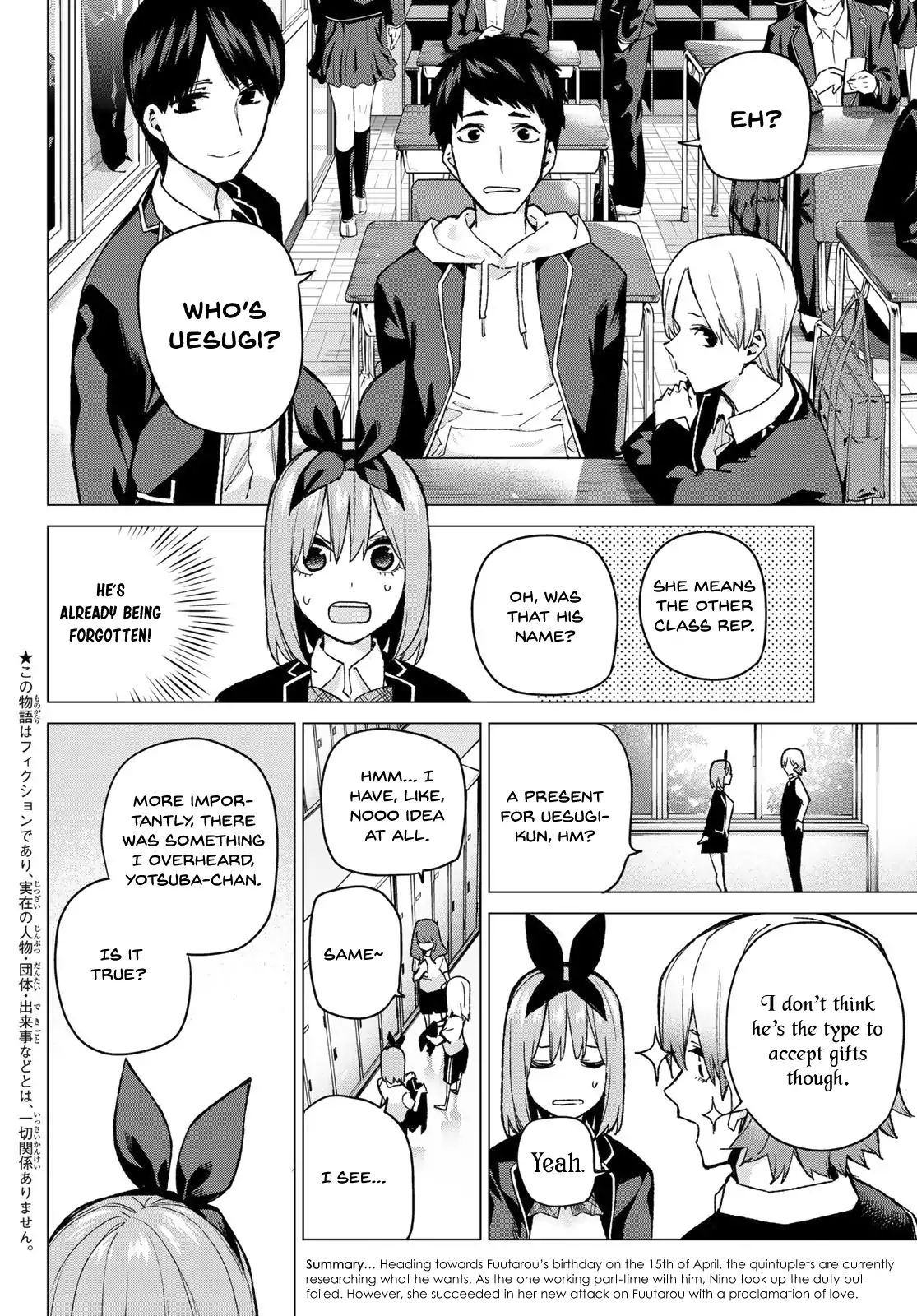 Go-Toubun No Hanayome Chapter 72: The Rumour About The Class Reps - Picture 2