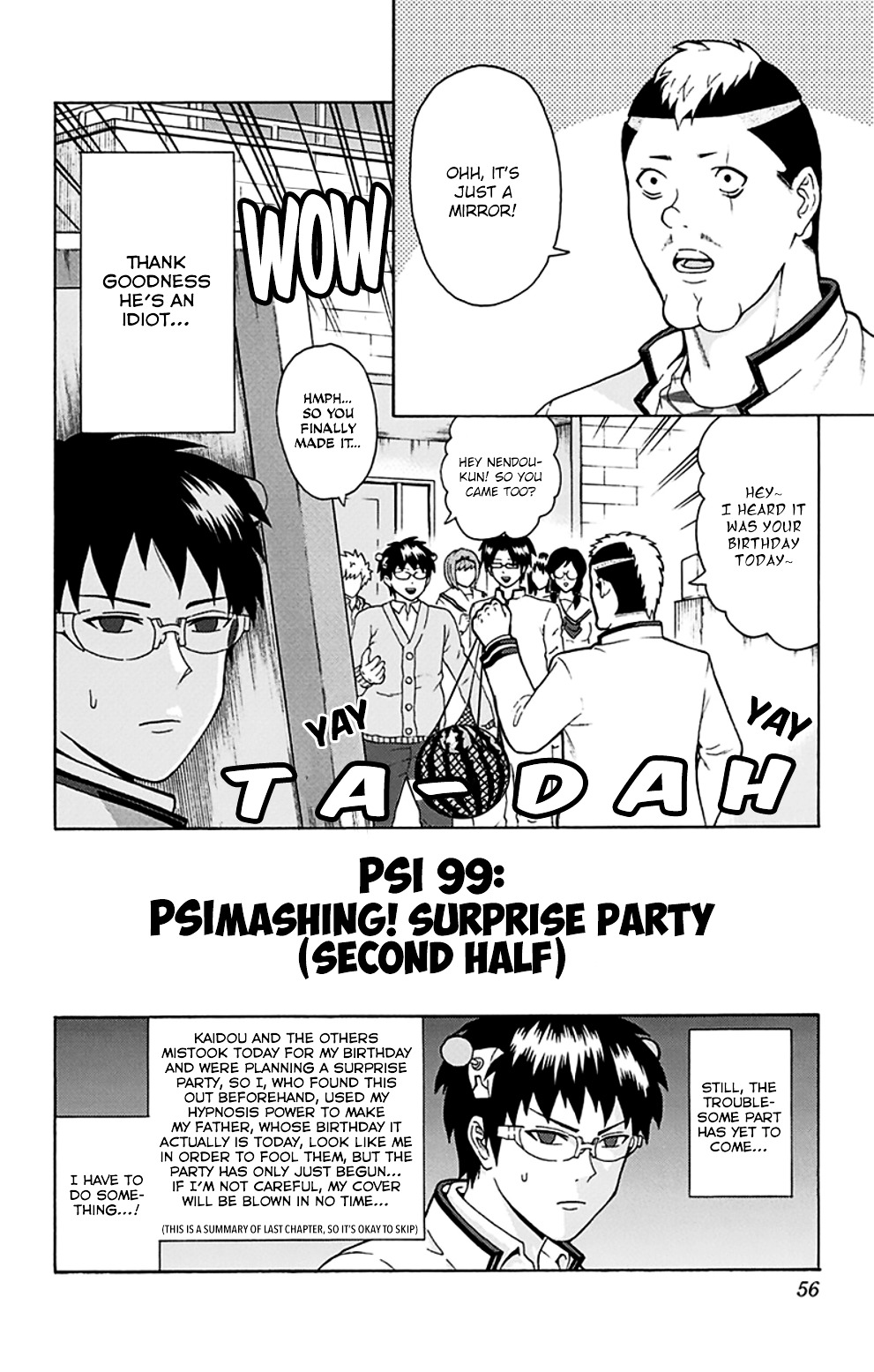 Saiki Kusuo No Sainan Chapter 99 : Psimashing! Surprise Party (Second Half) - Picture 3