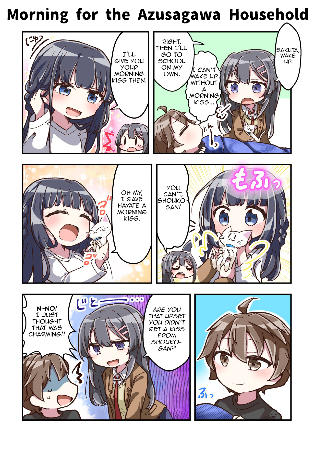 Aobuta 6-Koma Chapter 27: Morning For The Azusagawa Household - Picture 1