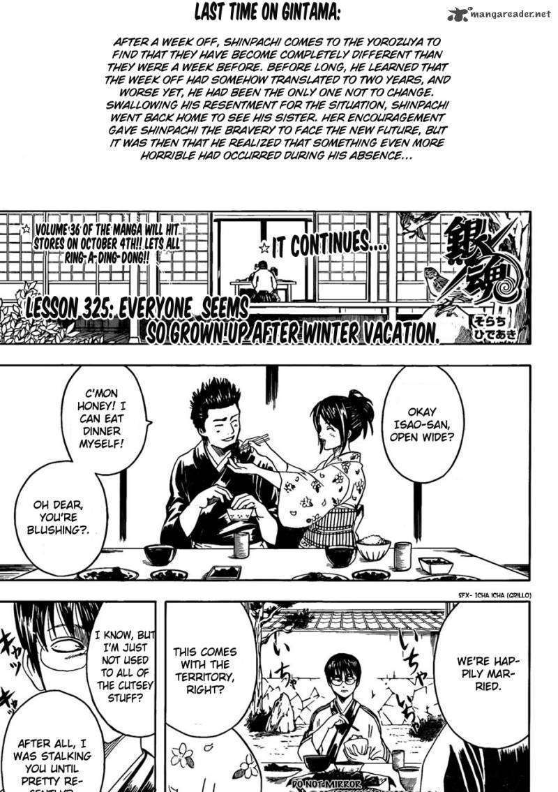 Gintama Chapter 325 : Everyone Seems So Grown Up After Winter Vacation - Picture 2