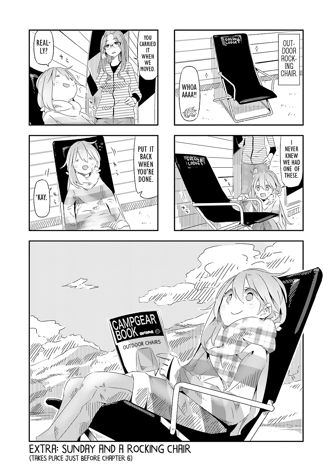Yurucamp △ Vol.1 Chapter 6.5: Sunday And A Rocking Chair - Picture 1