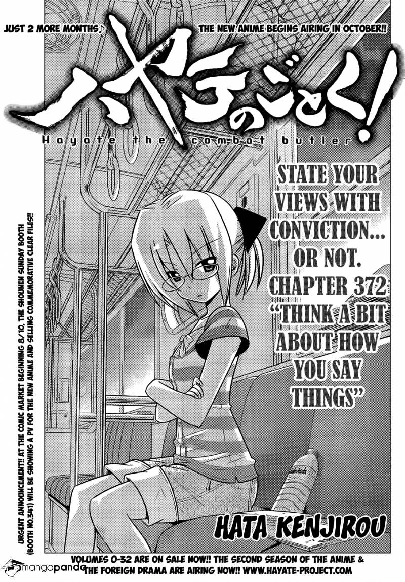 Hayate No Gotoku! Chapter 372 : Think A Bit About How You Say Things - Picture 2