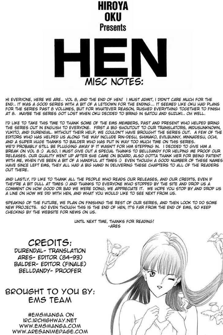 Hen Vol.8 Chapter 84 : 84 Yoshida Mania 85 Yamada Targeted 86 Stalker 87 And Then... - Picture 1
