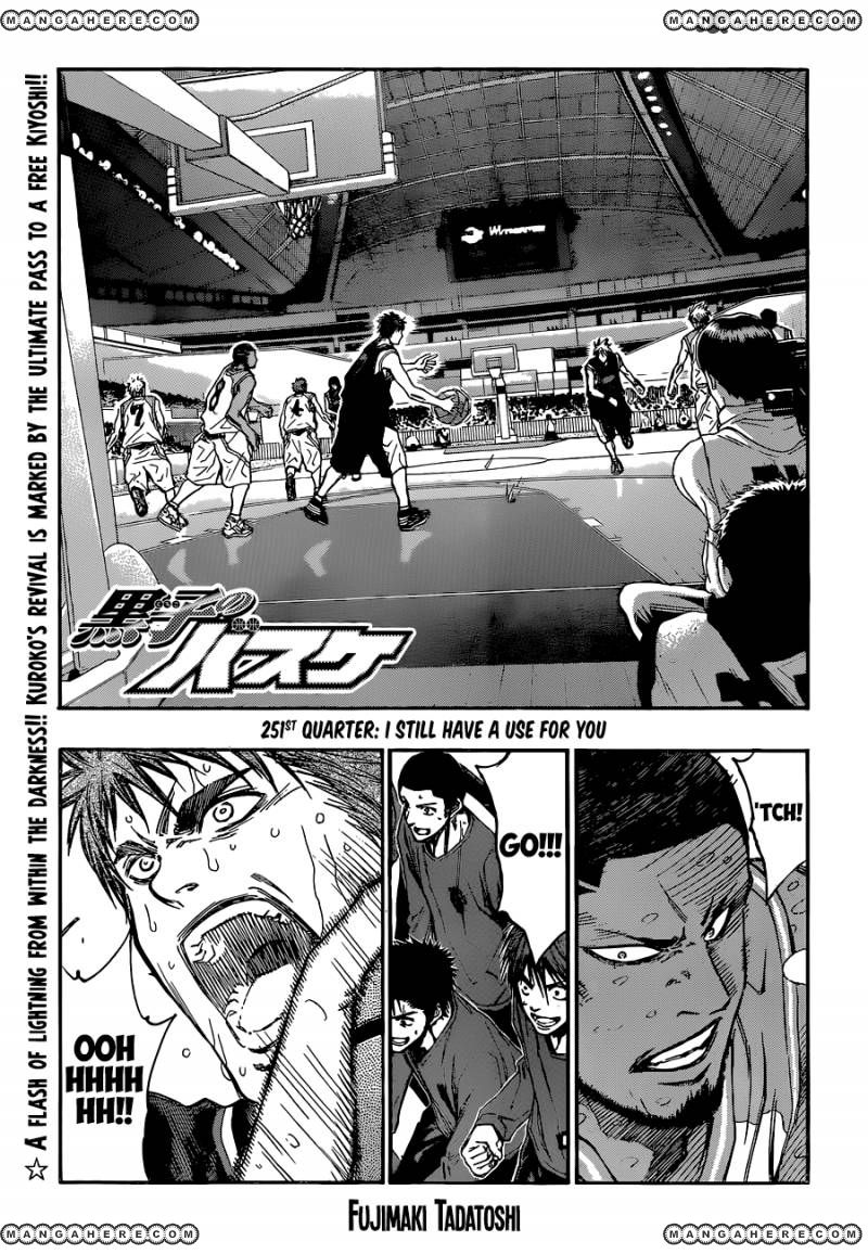 Kuroko No Basket Vol.23 Chapter 251 : I Still Have A Use For You - Picture 1