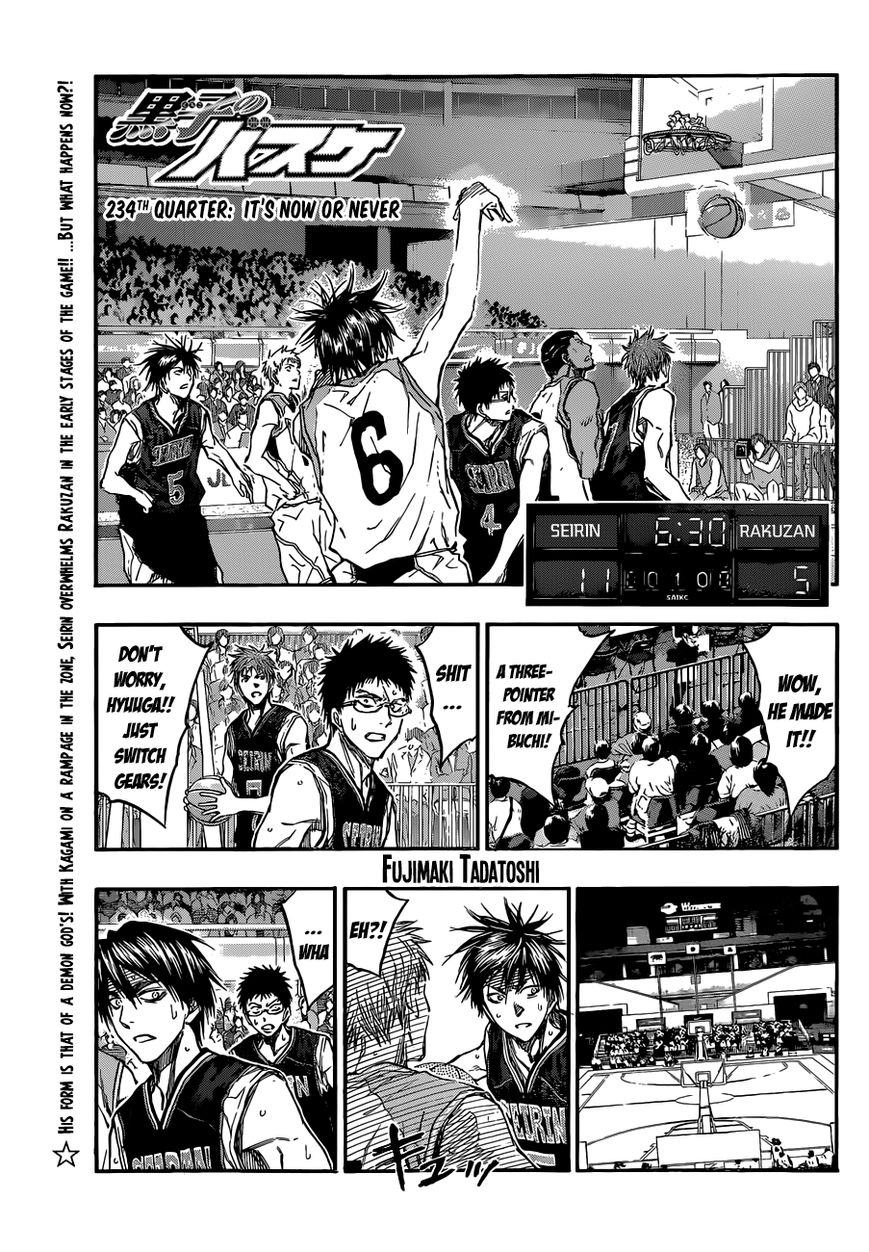 Kuroko No Basket Vol.23 Chapter 234 : It's Now Or Never - Picture 1