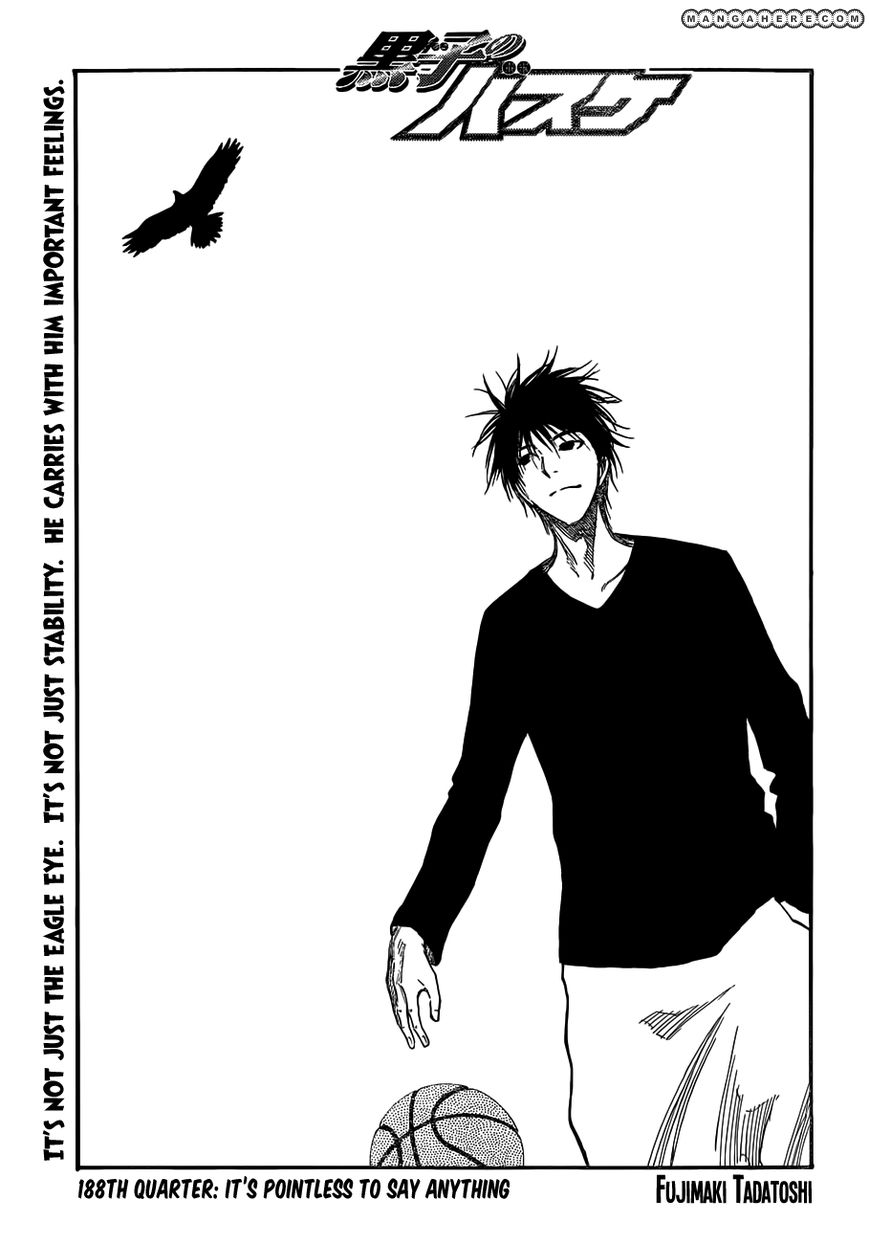 Kuroko No Basket Vol.20 Chapter 188 : It's Pointless To Say Anything - Picture 1