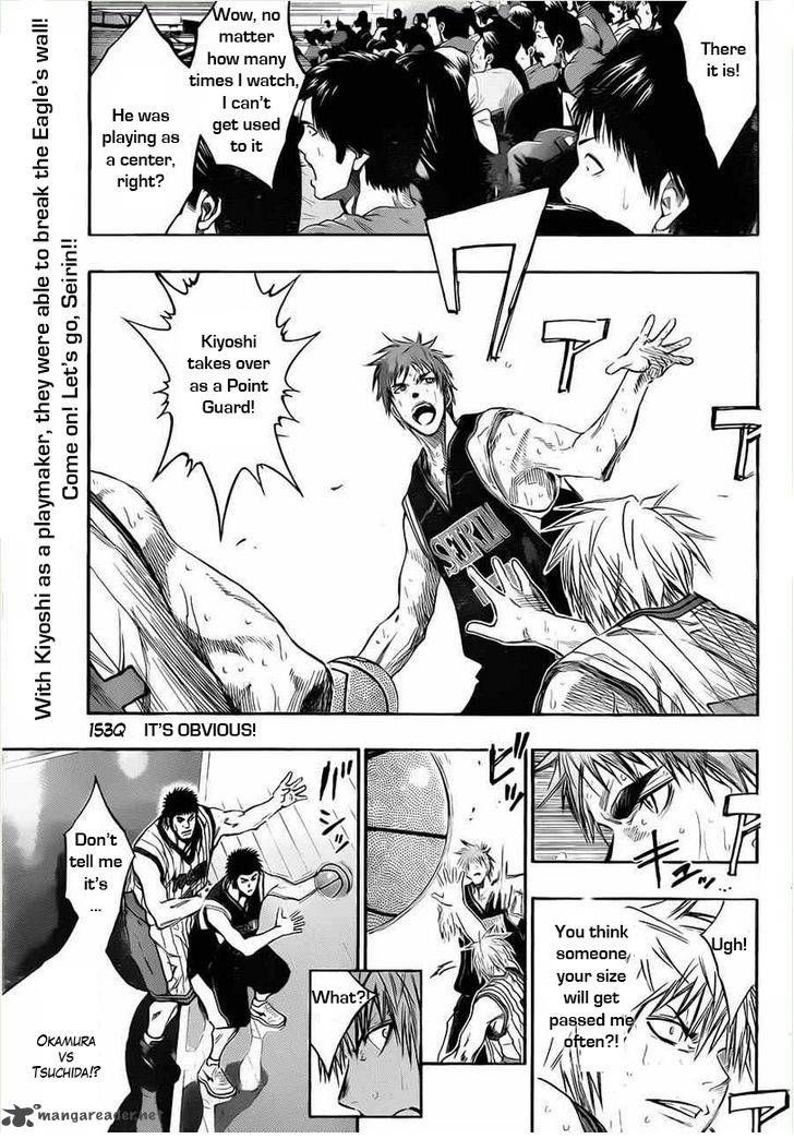 Kuroko No Basket Vol.16 Chapter 153 : It's Obvious - Picture 1