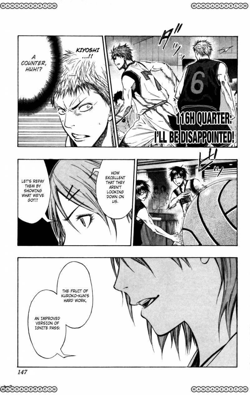 Kuroko No Basket Vol.12 Chapter 116 : I'll Be Disappointed - Picture 1