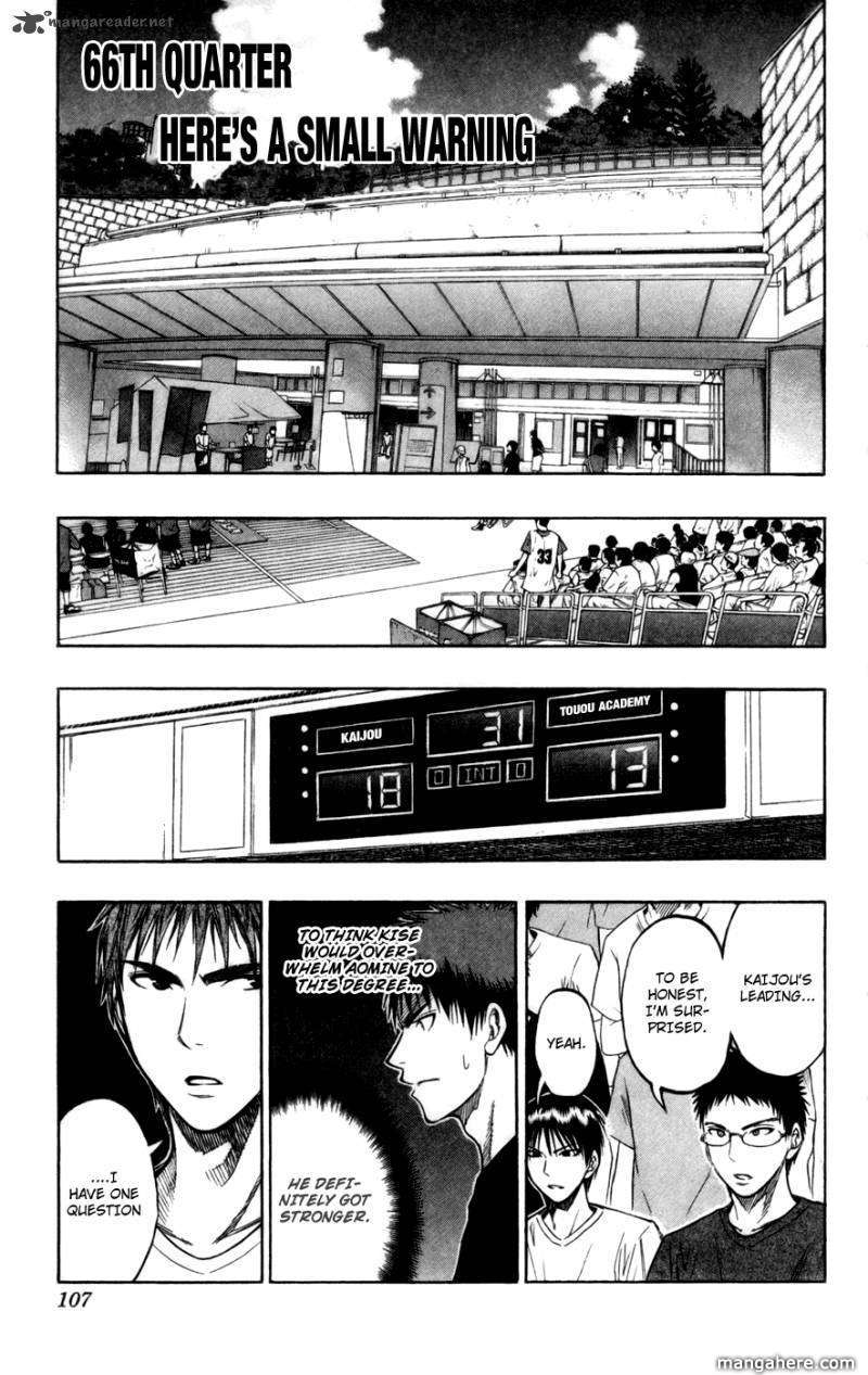 Kuroko No Basket Vol.08 Chapter 066 : Here's A Small Warning - Picture 1