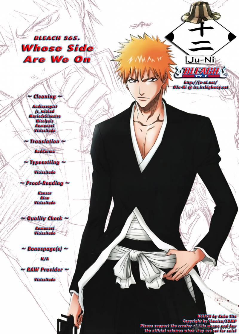 Bleach Chapter 365 : Whose Side Are We On - Picture 1