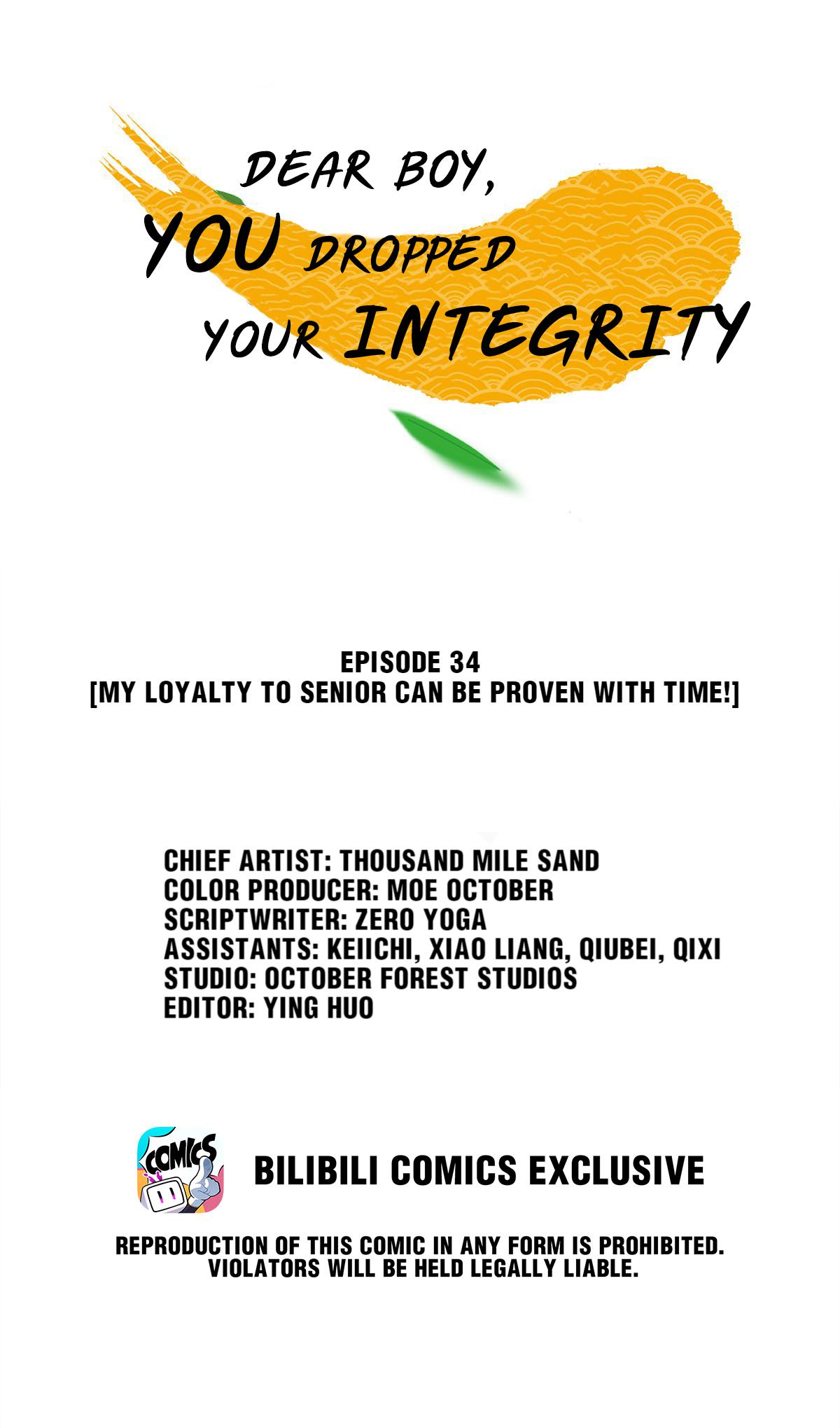 Dear Boy, You Dropped Your Integrity - Page 1