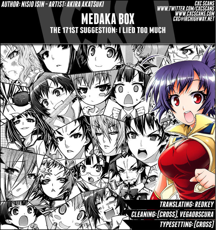 Medaka Box Vol.20 Chapter 171 : I Lied Too Much - Picture 1
