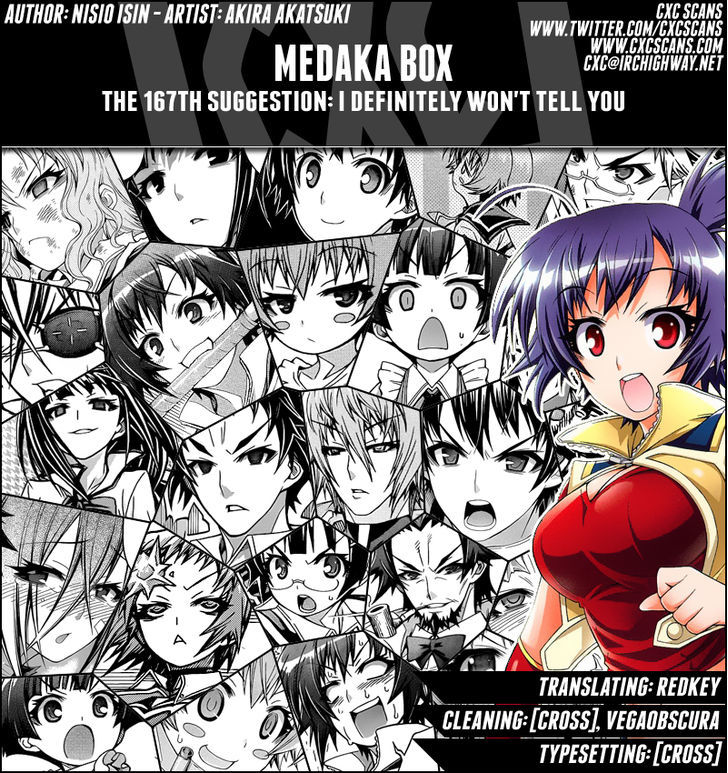 Medaka Box Vol.19 Chapter 167 : I Definitely Won T Tell You - Picture 1