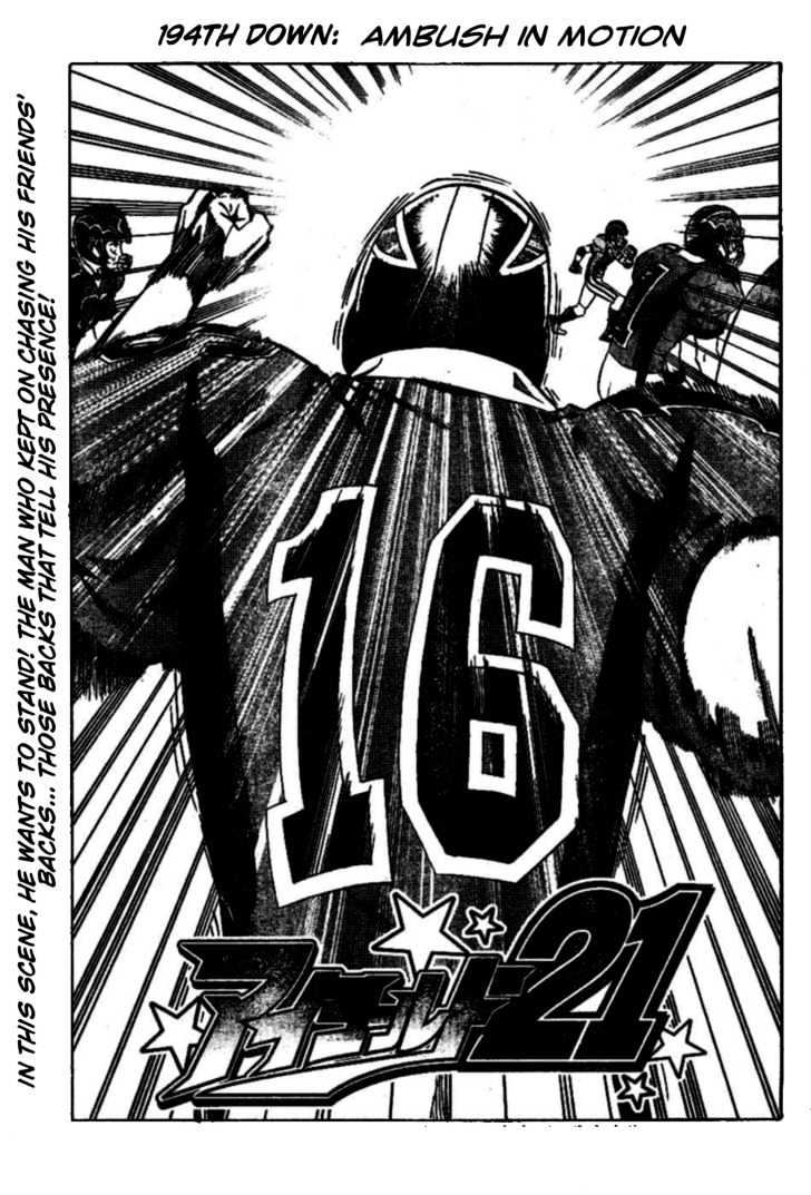 Eyeshield 21 Chapter 194 : Ambush In Motion - Picture 1