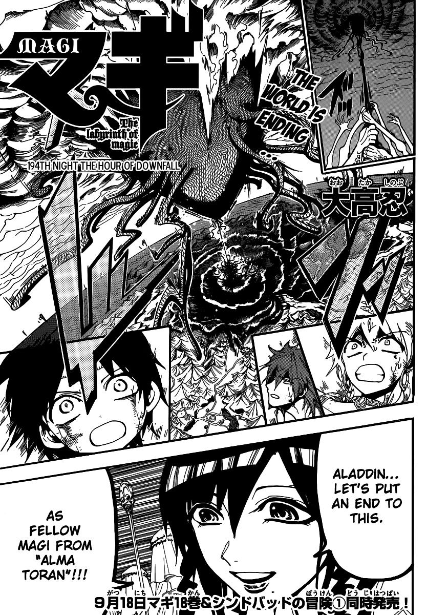 Magi - Labyrinth Of Magic Vol.12 Chapter 194 : The Hour Of Downfall - Picture 2