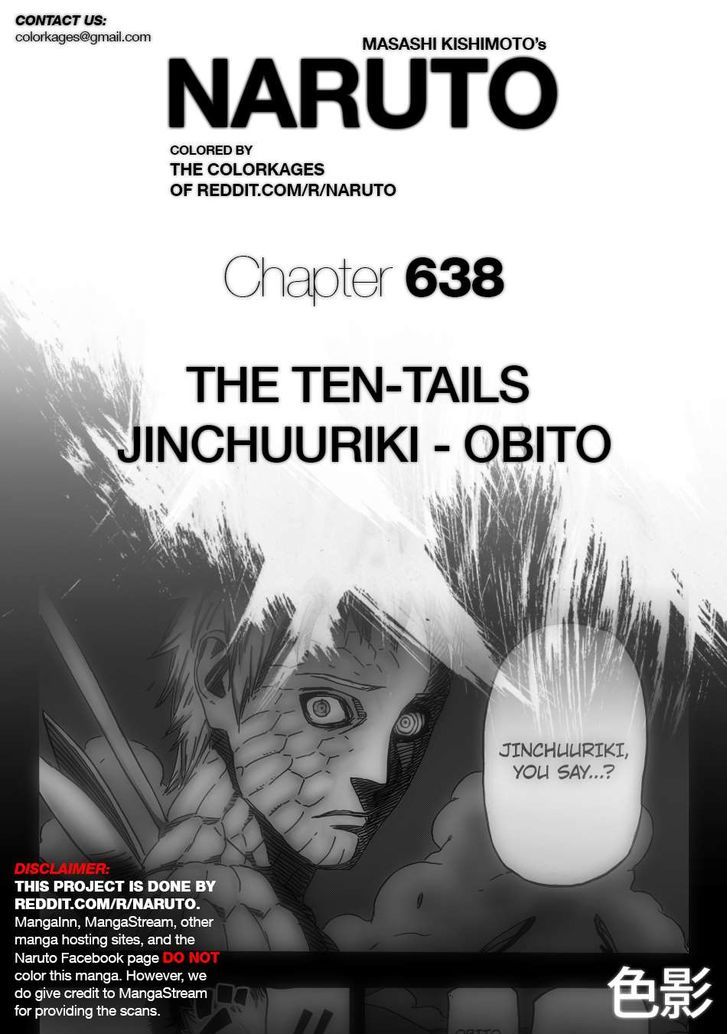 Naruto Vol.67 Chapter 638.1 : The Ten-Tail's Jinchuuriki - Obito - Picture 1