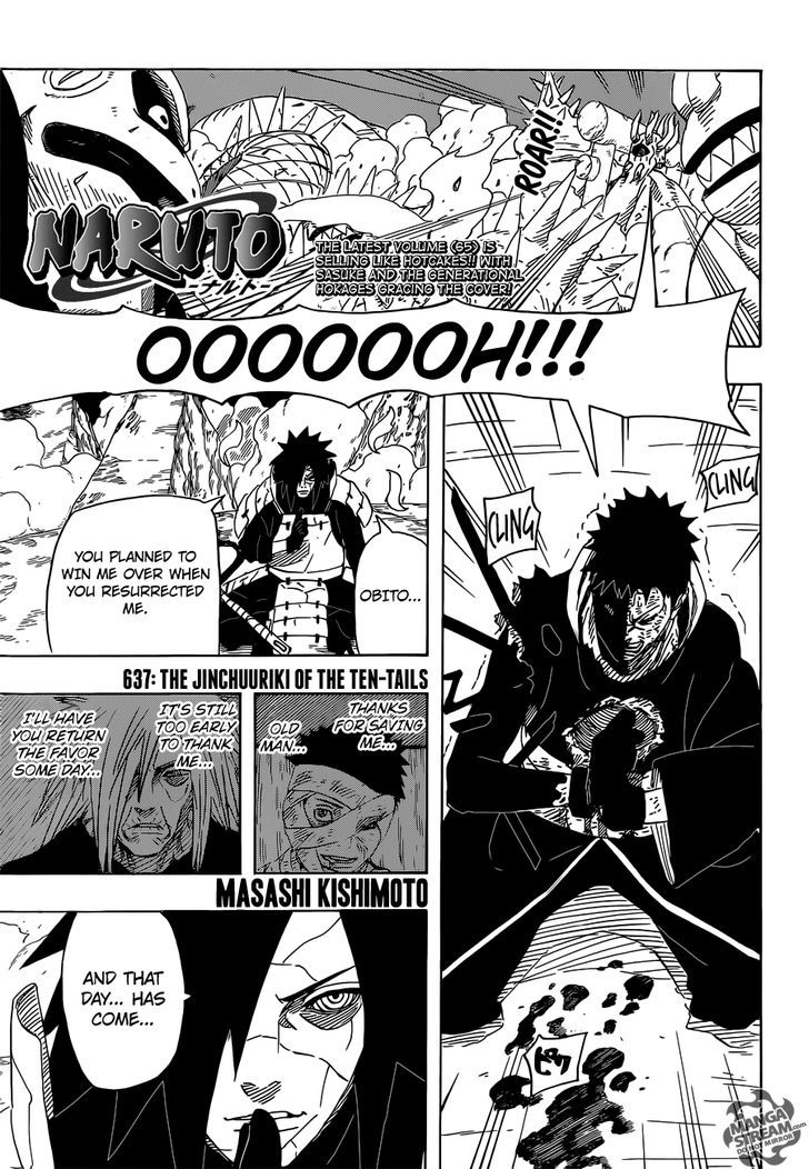 Naruto Vol.66 Chapter 637 : The Jinchuuriki Of The Ten-Tails - Picture 1