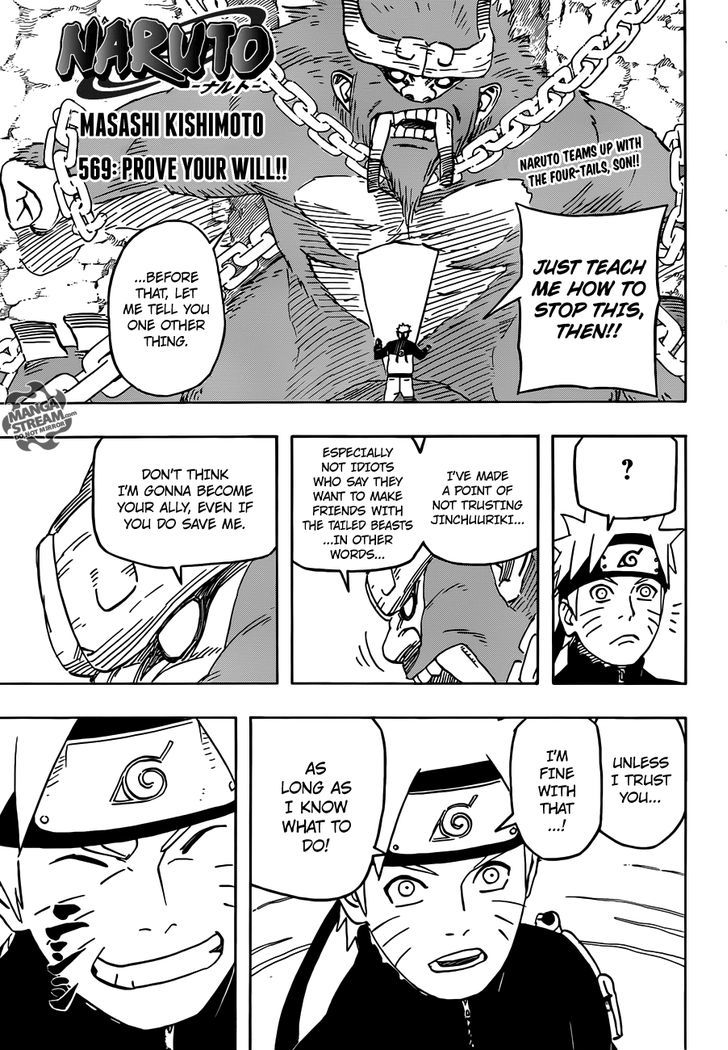 Naruto Vol.60 Chapter 569 : Prove Your Will!! - Picture 1