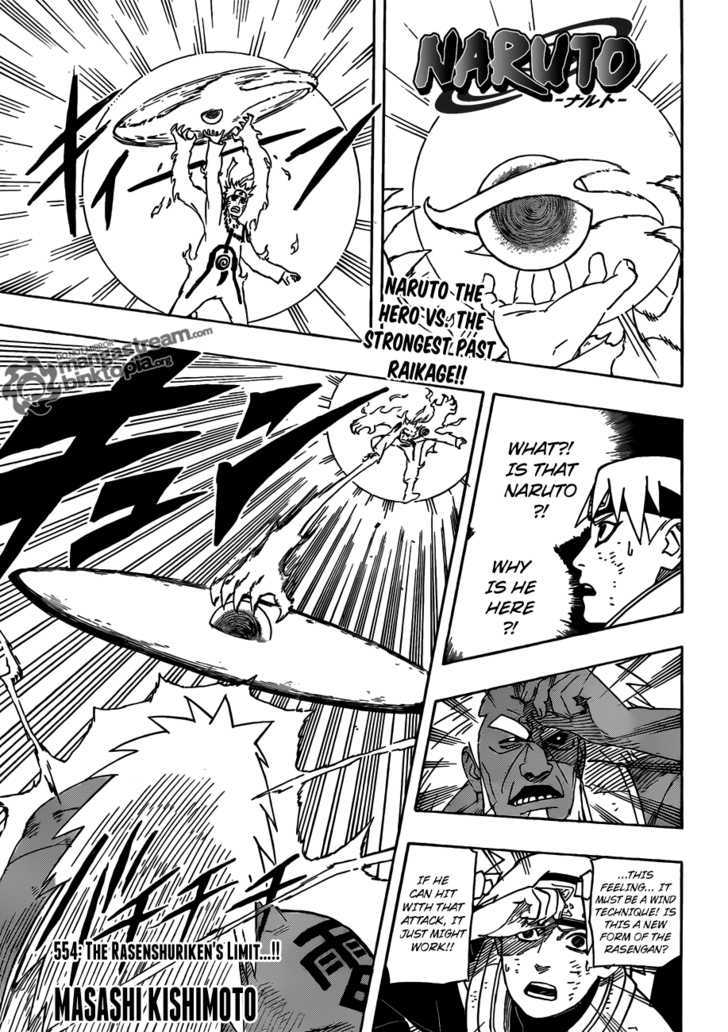 Naruto Vol.58 Chapter 554 : The Rasenshuriken's Limit..!! - Picture 1