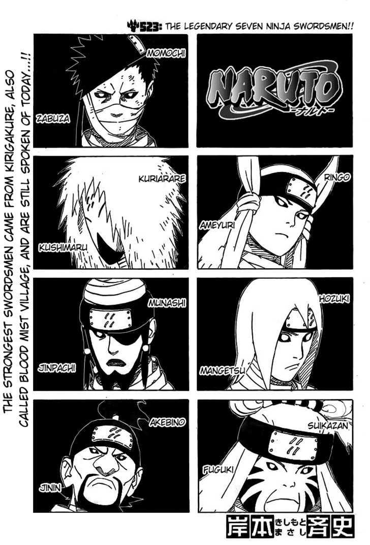Naruto Vol.55 Chapter 523 : The Legendary Seven Ninja Swordsmen!! - Picture 1
