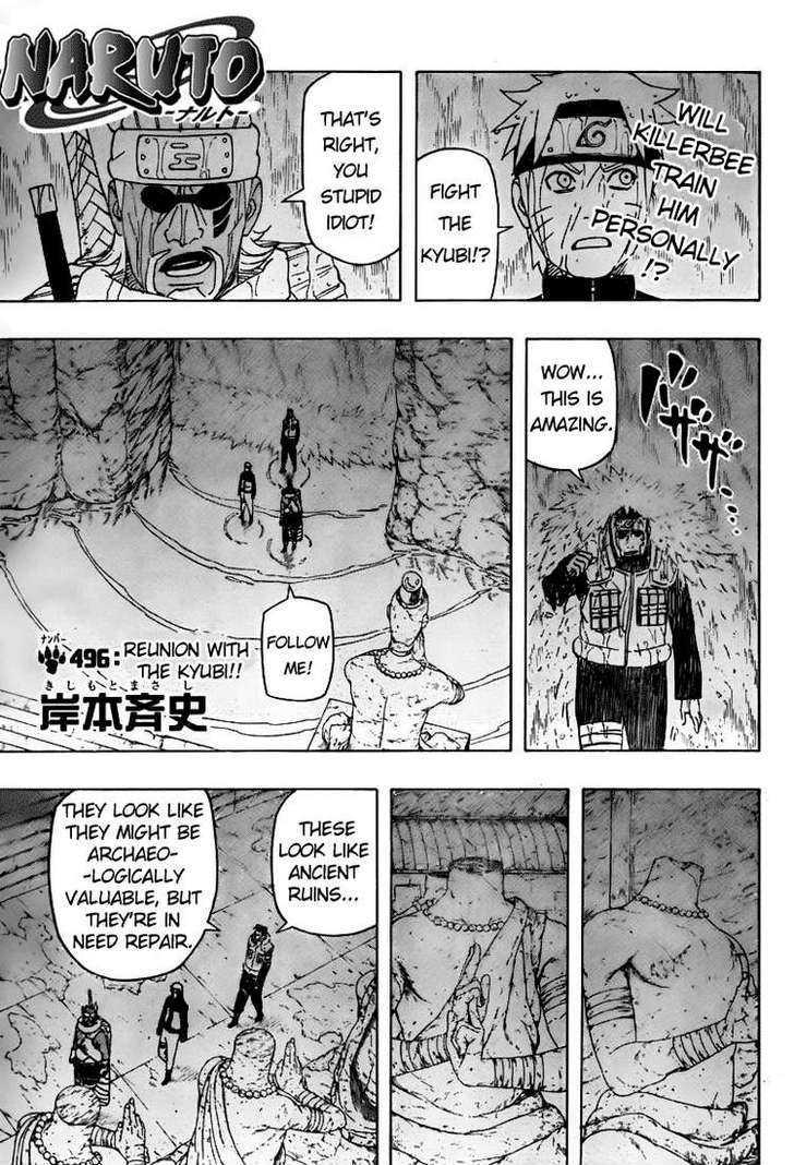 Naruto Vol.53 Chapter 496 : Reunion With The Kyubi!! - Picture 1