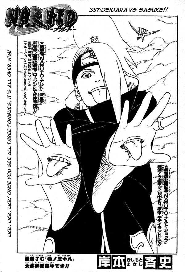 Naruto Vol.39 Chapter 357 : Deidara Vs. Sasuke!! - Picture 2