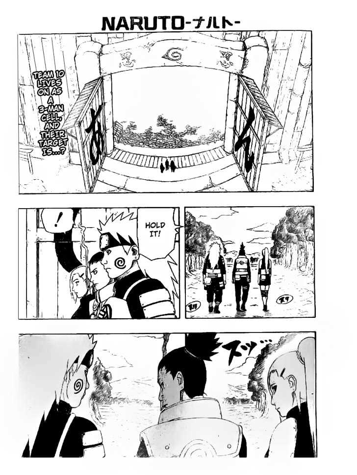 Naruto Vol.37 Chapter 331 : Team Ten Moves Out - Picture 1