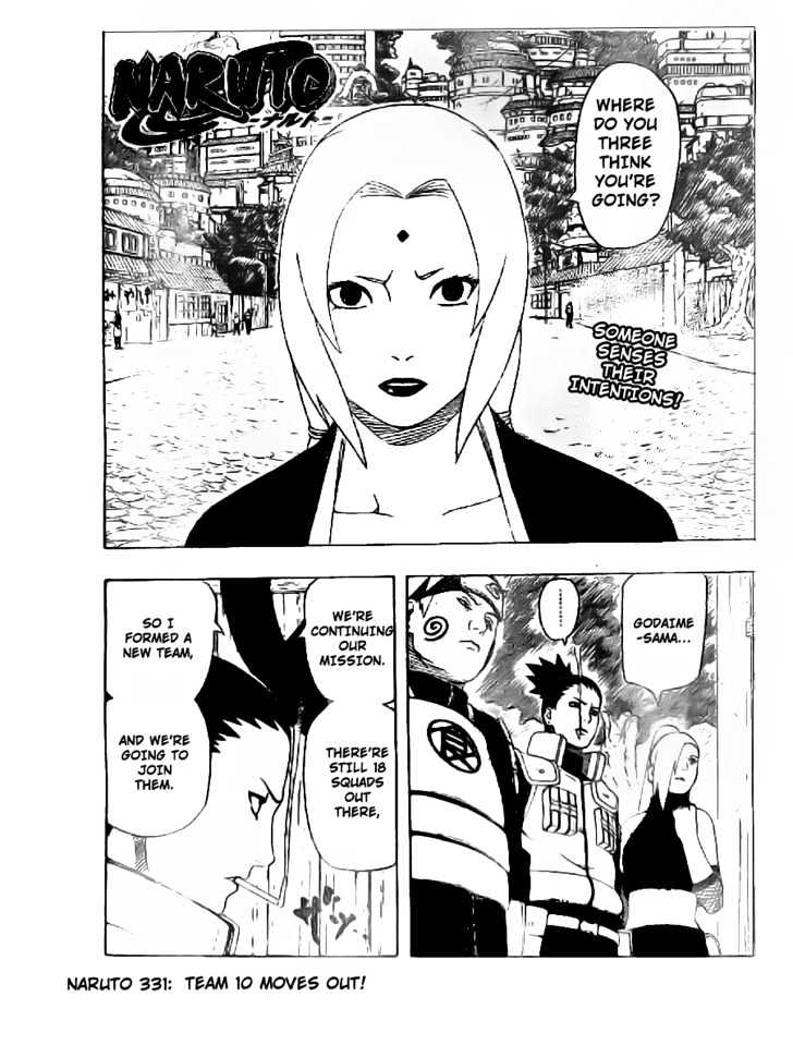 Naruto Vol.37 Chapter 331 : Team Ten Moves Out - Picture 2
