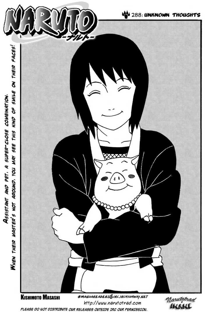 Naruto Vol.32 Chapter 288 : Unknown Thoughts - Picture 1